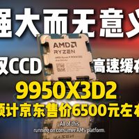 双CCD全新9950X3D2X3D，强大但无意义【AMD 9950X3D2新上市】