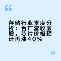 台湾存储大厂，收入暴增超100%！存储芯片还要涨价40%？