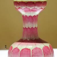 清 粉彩荷花花插