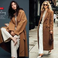 秋冬“大衣＋阔腿裤”，这样穿太高级