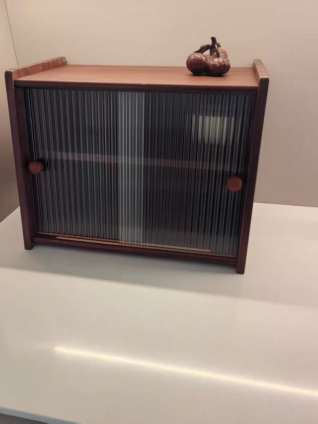 防尘杯架置物架实木桌面收纳架