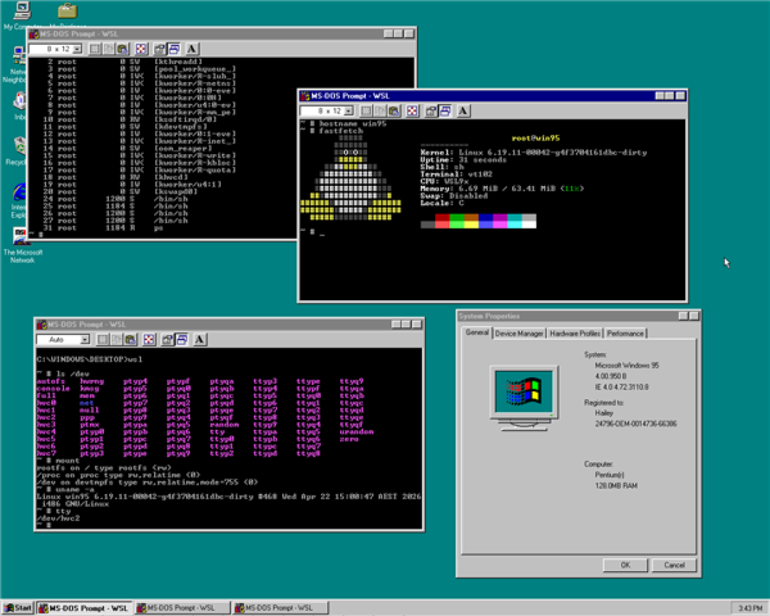 Windows 95老电脑跑最新Linux：开发者耗时6年做到了！