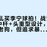 新手别乱买李宁球拍！战斧8000软弹中杆+头重型设计，双打防守稳如老狗，但追求暴力杀球的慎入