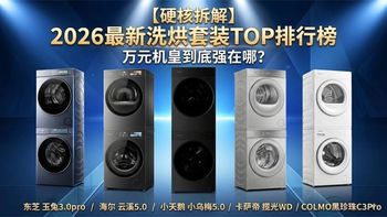 【硬核拆解】满身猫毛、千元冲锋衣不敢洗？2026最新洗烘套装TOP排行榜，万元机皇到底强在哪？（附省流抄作业），涵盖：东芝 玉兔3.0pro，海尔 云溪5.0，