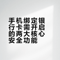 手机绑定银行卡需开启的两大核心安全功能