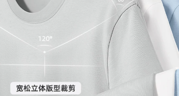 夏日男士穿搭刚需｜真维斯 2026 新款蓝色纯棉短袖，百搭打底半袖
