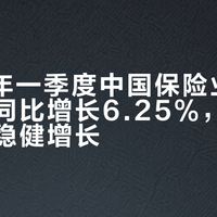 2026年一季度中国保险业原保费收入同比增长6.25%，人身险驱动稳健增长