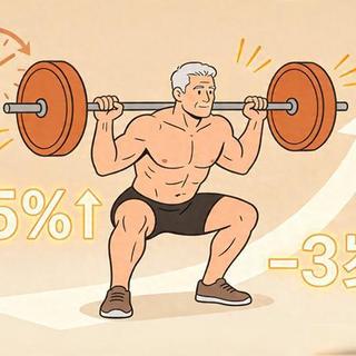 深蹲是40+抗衰之王？数据：练3个月，睾酮升15%，生理年龄减3岁