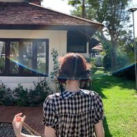 温柔氛围感拉满｜Emilyying2026 春夏全棉格子娃娃领衬衫