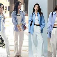 我发现“衬衫+打底衫”叠穿，是春夏穿搭最佳装扮，方便又时尚