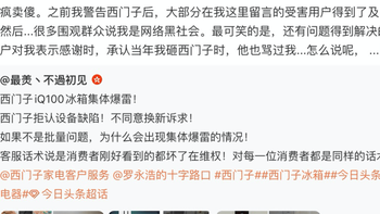 罗永浩称西门子冰箱iQ100劣质产品，官网产品详情页已无法打开 