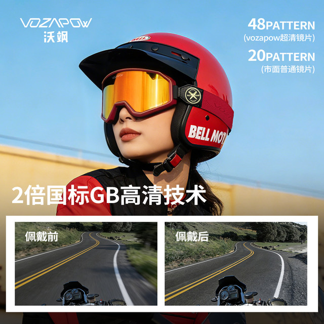 摩托车风镜怎么选？专业实测vozapow沃飒风镜，骑行防护全覆盖