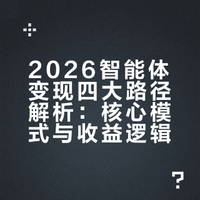 2026智能体变现四大路径：有人3个月赚700万