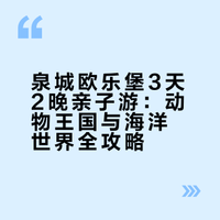 泉城欧乐堡3天2晚亲子游｜下篇