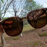 米家方框偏光太阳镜琥珀棕实测，通勤开车拍照全拿捏