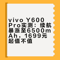 vivo Y600 Pro实测：续航暴涨至6500mAh，1699元起值不值？