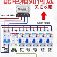 家庭电路每个电工都必学会的电路插座接线、配线、配电线配置开关