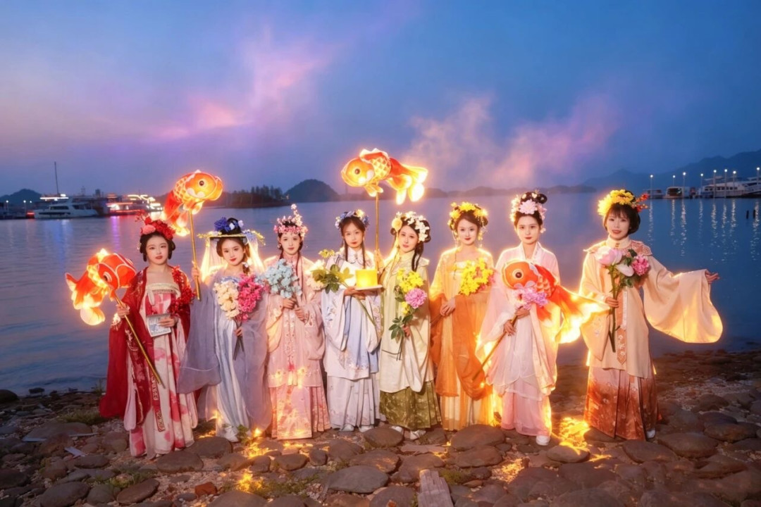 庐山西海五一狂欢:当古风海灯会遇上潮玩SayHi