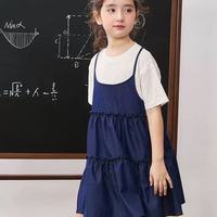歌瑞家 夏款女童牛仔假两件吊带裙｜透气凉感 + 百搭时髦