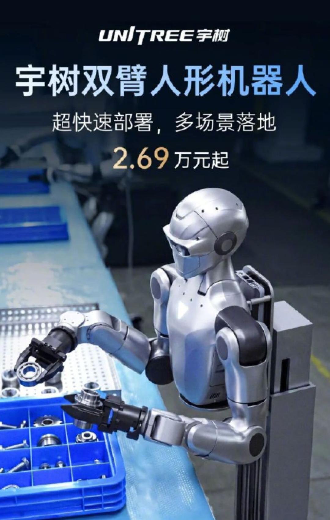 售价2.69万元起!宇树发布双臂人形机器人:打工机器人正式上岗