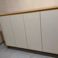 实木鞋柜家用靠墙一体简约储物柜