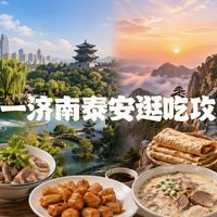 济南泰安四天极限攻略，包含市区所有景点和推荐饭店及注意事项！出门旅游既要玩得好，也要吃得好。
