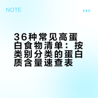 36种高蛋白食物清单,收藏这一篇就够了!