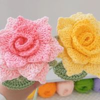 尖角玫瑰钩织教程 1：花朵