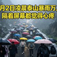 破防了!5月2日凌晨泰山暴雨万人拥堵登山,隔着屏幕都觉得心疼