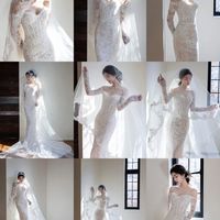 白色蕾丝鱼尾裙：一针一线都是仙奢态度的婚纱美学