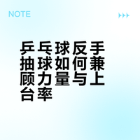 乒乓球反手抽球怎么能又狠，上台率又高