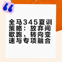 间歇不好跑，速度怎么搞？全马 345 训练计划
