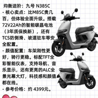 只贵几百却升级一大截？九号N385C才是4000价位真香电摩！