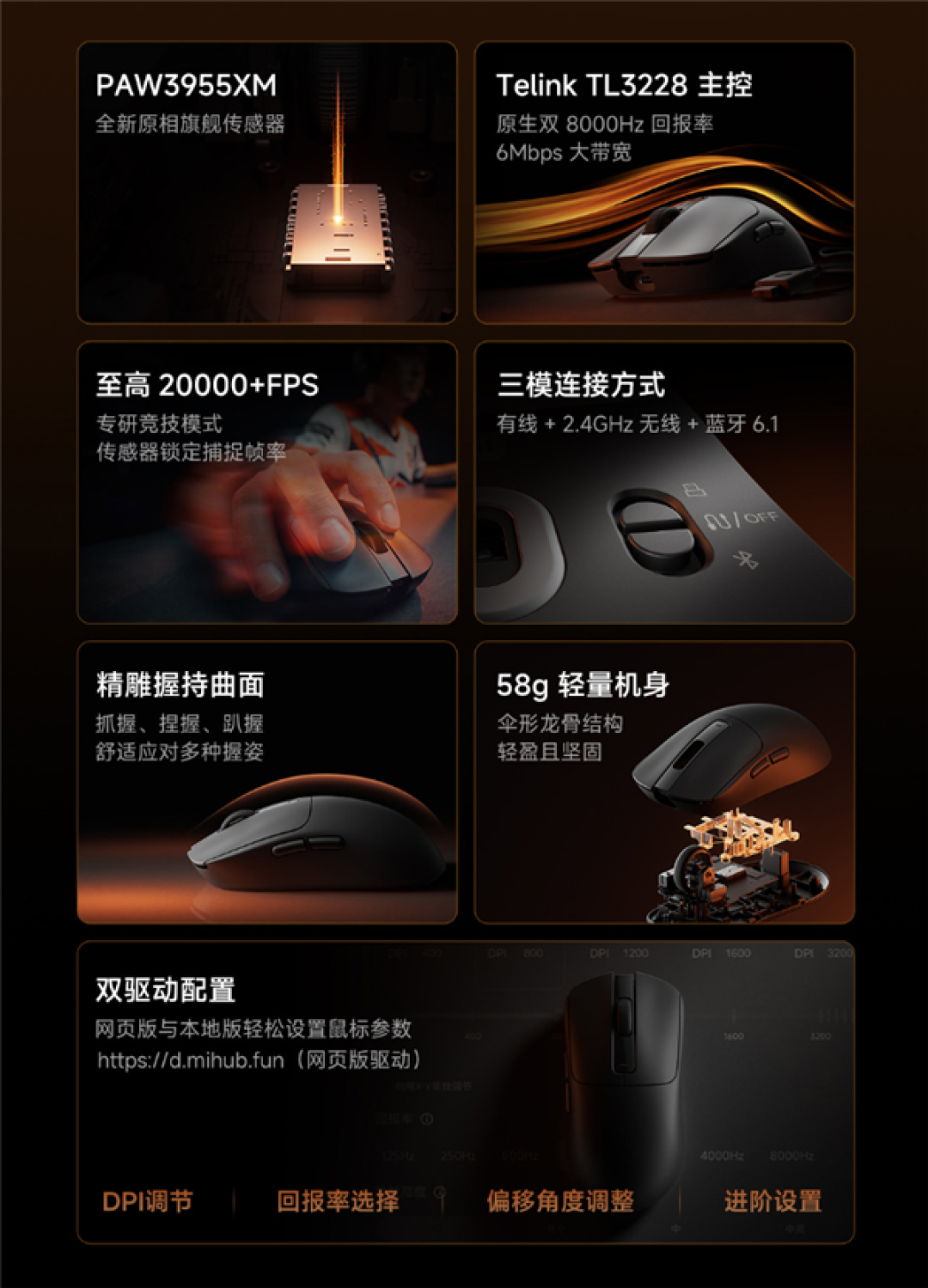 349元 小米电竞鼠标2上架:专属全新旗舰传感器 双8KHz回报率