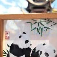 蜀绣双面熊猫，老外收到惊呆，成都伴手礼天花板🐼