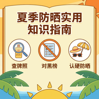 夏季防晒实用知识：查牌照、对黑榜、认硬防晒