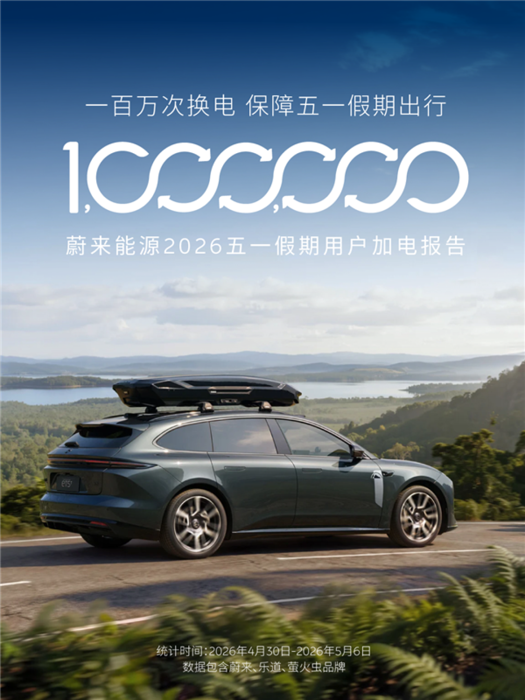蔚来五一假期用户加电报告出炉:换电超103万次 0.51秒完成一台