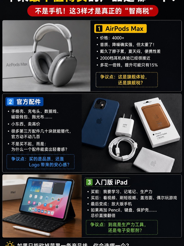 说个得罪人的：Apple🍎最不值得买的产品，不是手机