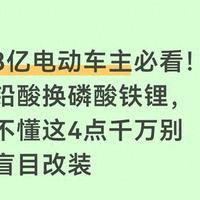 3亿电动车主必看！铅酸换磷酸铁锂，不懂这4点千万别盲目改装