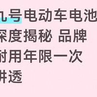 九号电动车电池深度揭秘 品牌耐用年限一次讲透