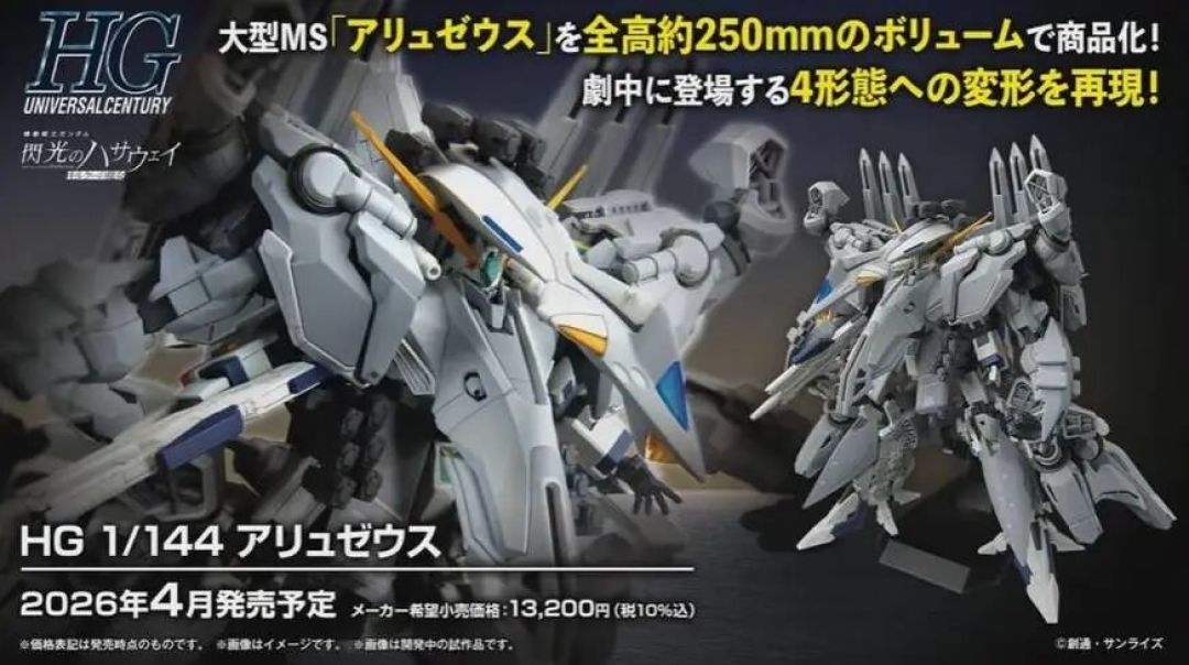 万代 HGUC 1/144《闪光的哈萨维》MS 阿利宙斯公开