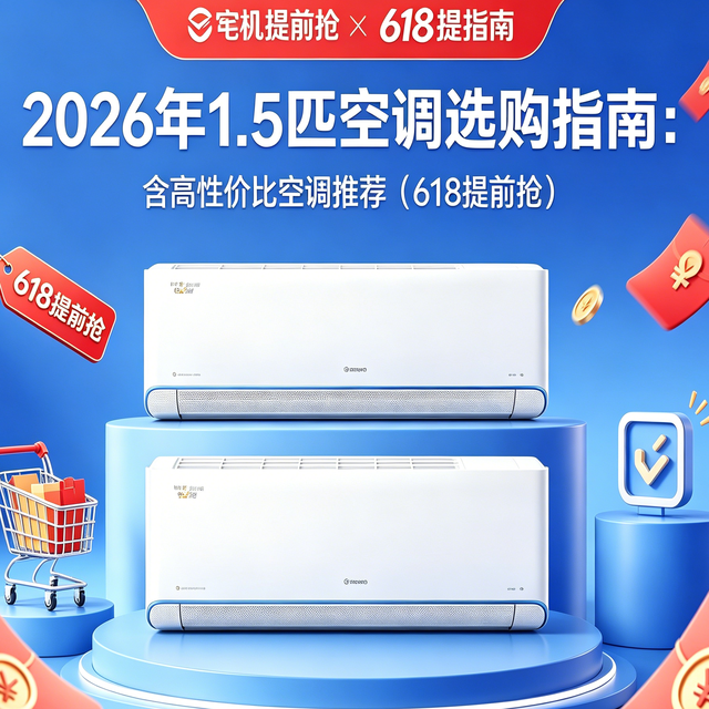 2026年1.5匹空调选购指南：含高性价比空调推荐（618提前抢）