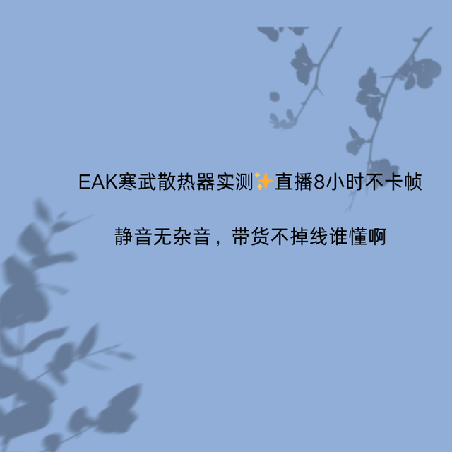 EAK寒武散热器实测✨直播8小时不卡帧！静音无杂音，带货不掉线