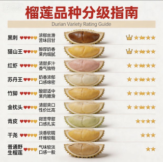 榴莲品种分级指南｜吃货小白必看！再也不踩雷