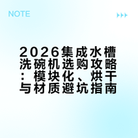 2026集成水槽洗碗机最全攻略