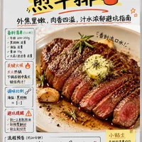碳水脑袋：煎牛排🥩，一次成功！