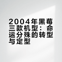 2004年黑莓三款机型：命运分殊的转型与定型