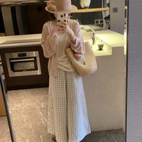 Emilyying粉色亚麻莱赛尔针织开衫｜把温柔与清凉穿在身上