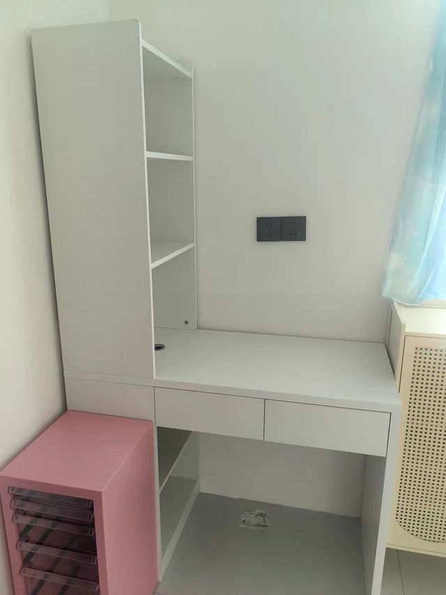 书桌书架一体组合电脑桌家用转角靠墙桌子