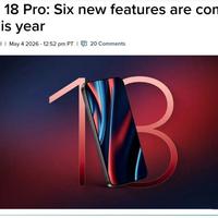 iPhone18 Pro Max全新升级曝光：苹果不再保守